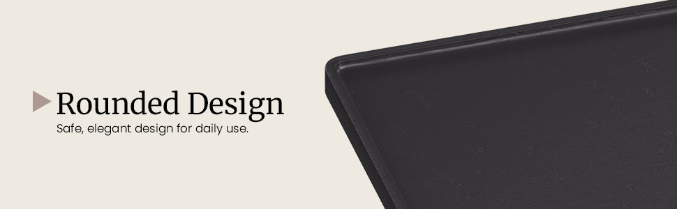 Bamboo Serving Tray,9.8x5.9 Inch Decorative Trays Platter for Coffee Table,Living Room,Bar,Party,Mini Charcuterie Boards Cheese Board,Home Decor（Black）